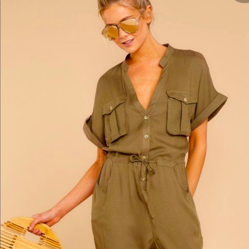 Green jumpsuit
